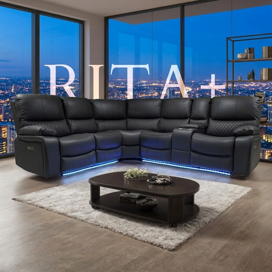 Rita Plus Leather Electric Recliner Sofa