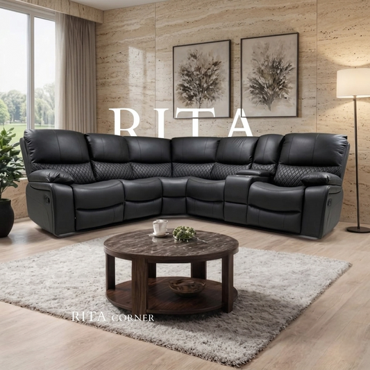 Rita Leather Manual Recliner Sofa