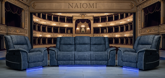 Naiomi Grey Fabric Electric Recliner Sofa