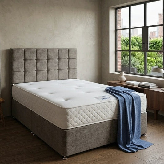 Hilton Cubed Headboard Divan Bed