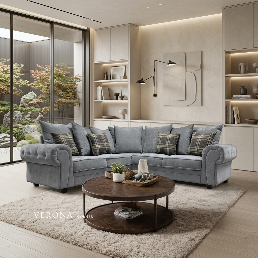 Verona Scatteredback Fabric Sofa Set