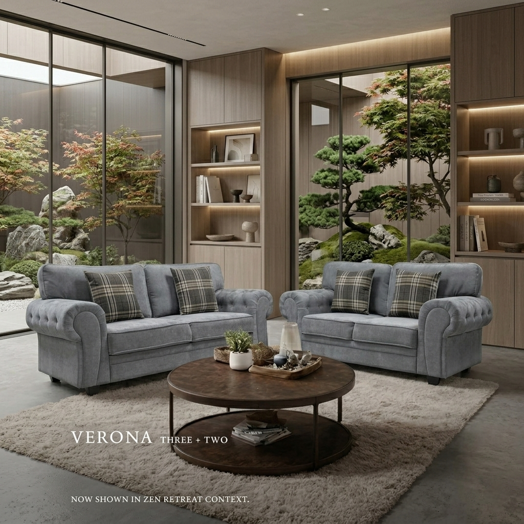 Verona Fullback Fabric Sofa Set