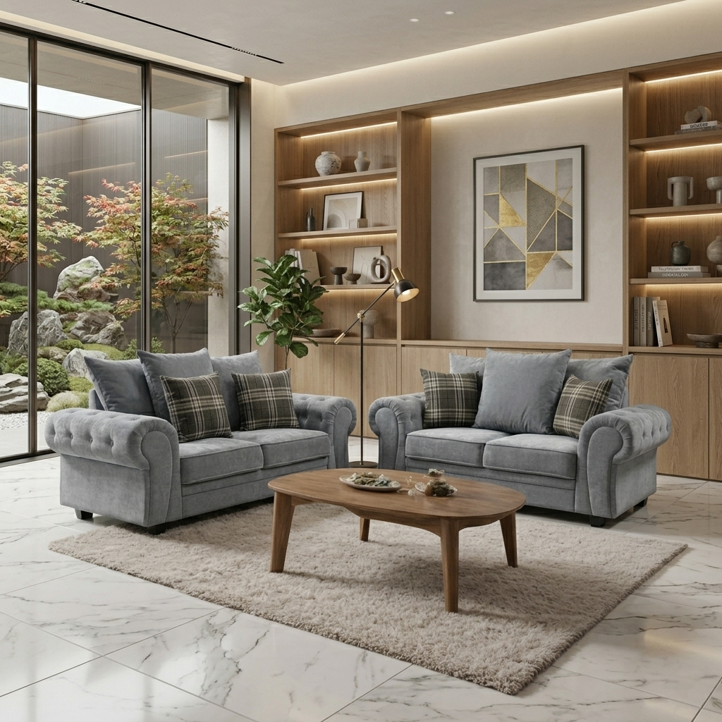 Verona Scatteredback Fabric Sofa Set
