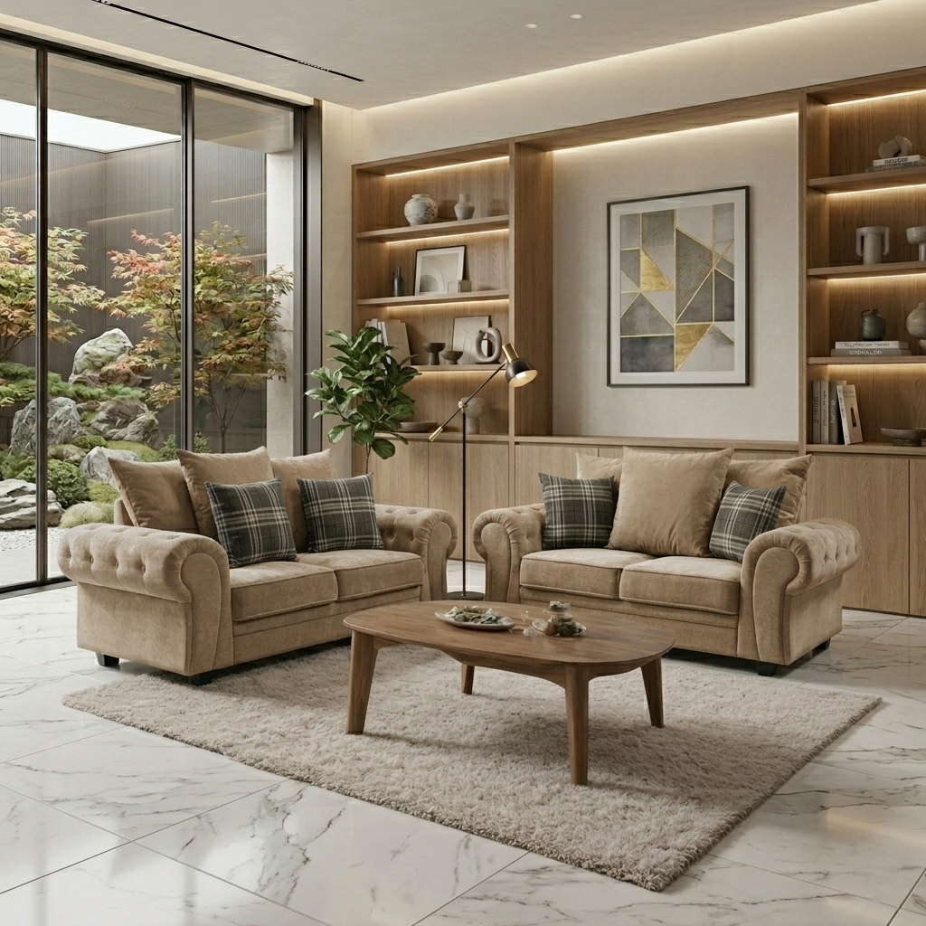 Verona Scatteredback Fabric Sofa Set