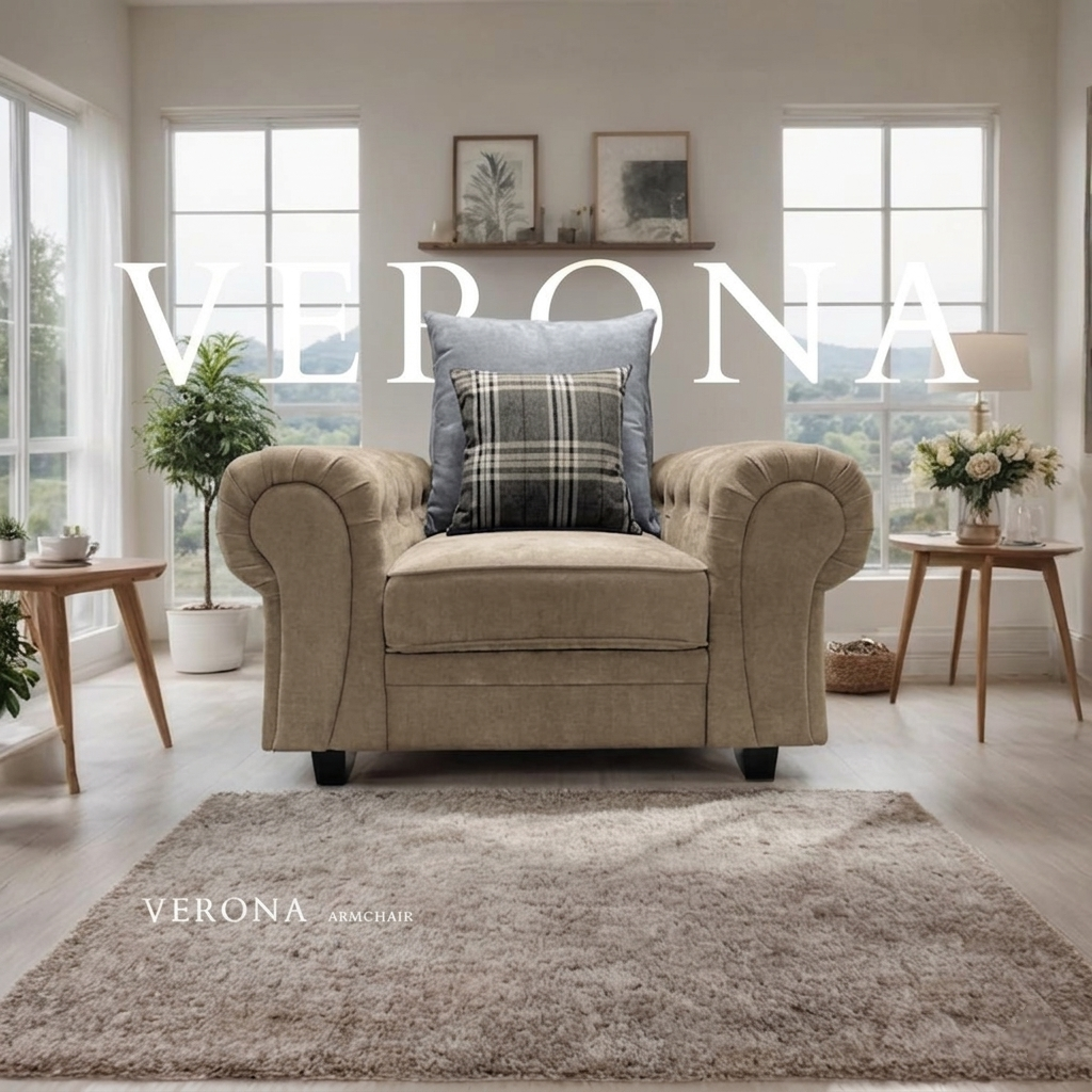 Verona Scatteredback Fabric Sofa Set