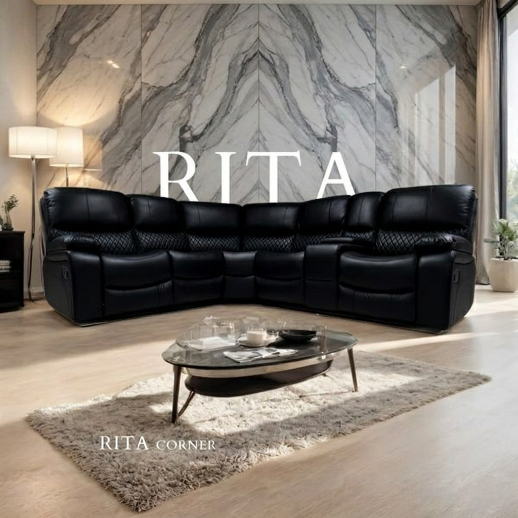 Rita Leather Manual Recliner Sofa