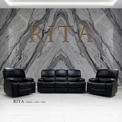Rita Leather Manual Recliner Sofa