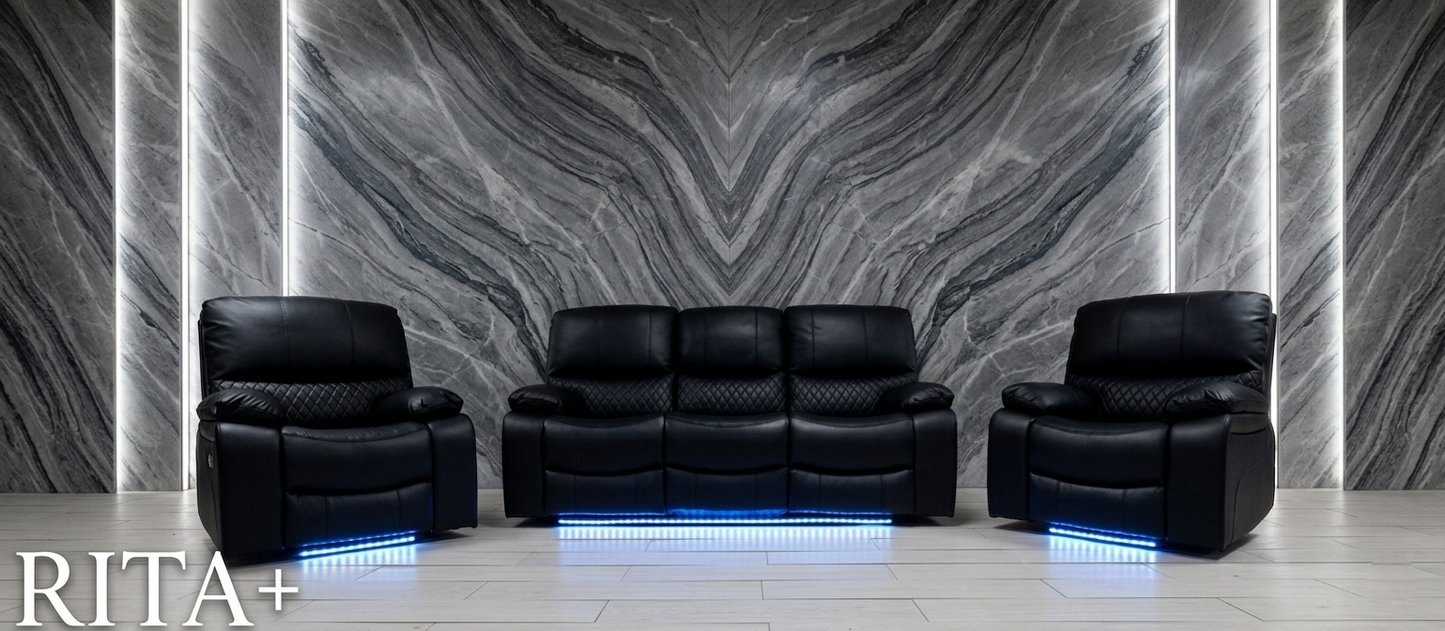 Rita Plus Leather Electric Recliner Sofa