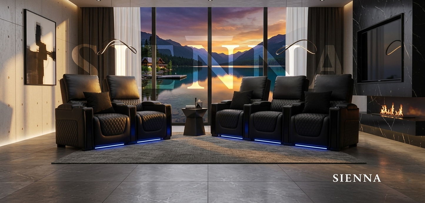 Sienna Air Leather Electric Recliner Sofa