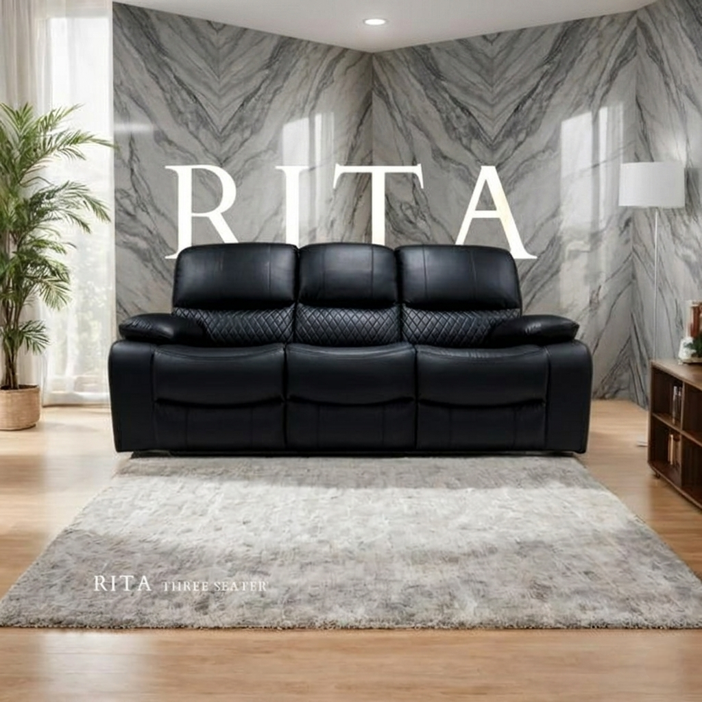 Rita Leather Manual Recliner Sofa