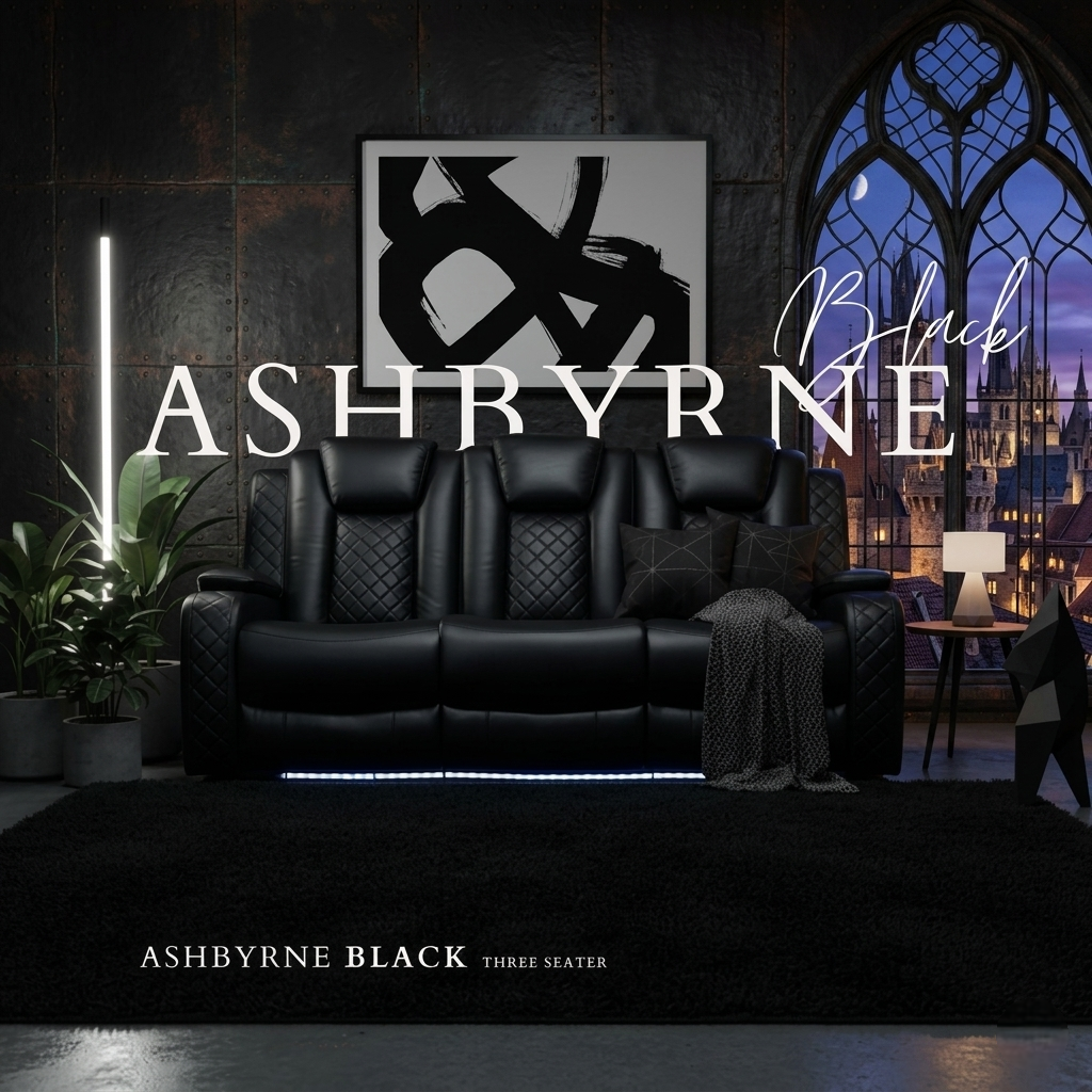 Ashbyrne Leather Electric Recliner Sofa