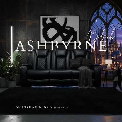 Ashbyrne Leather Electric Recliner Sofa