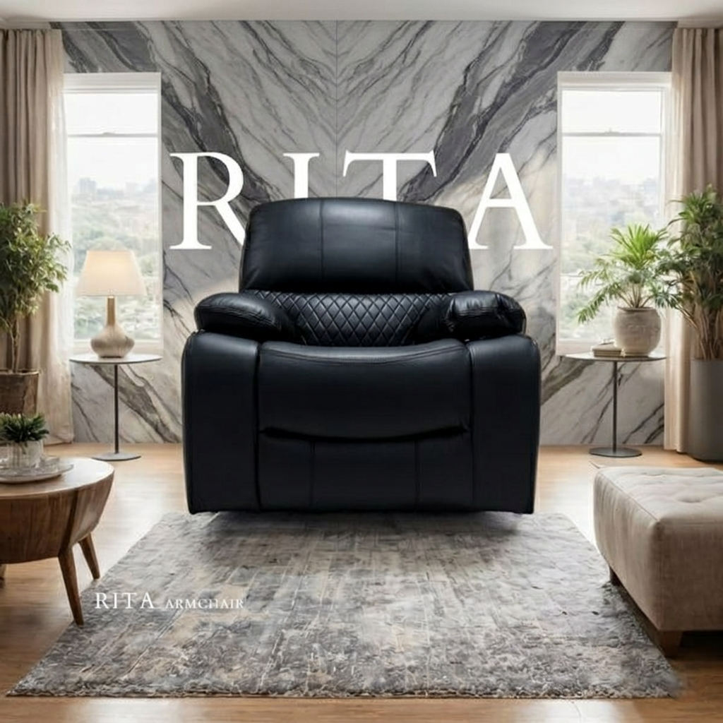 Rita Leather Manual Recliner Sofa