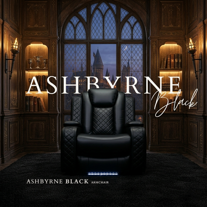 Ashbyrne Leather Electric Recliner Sofa