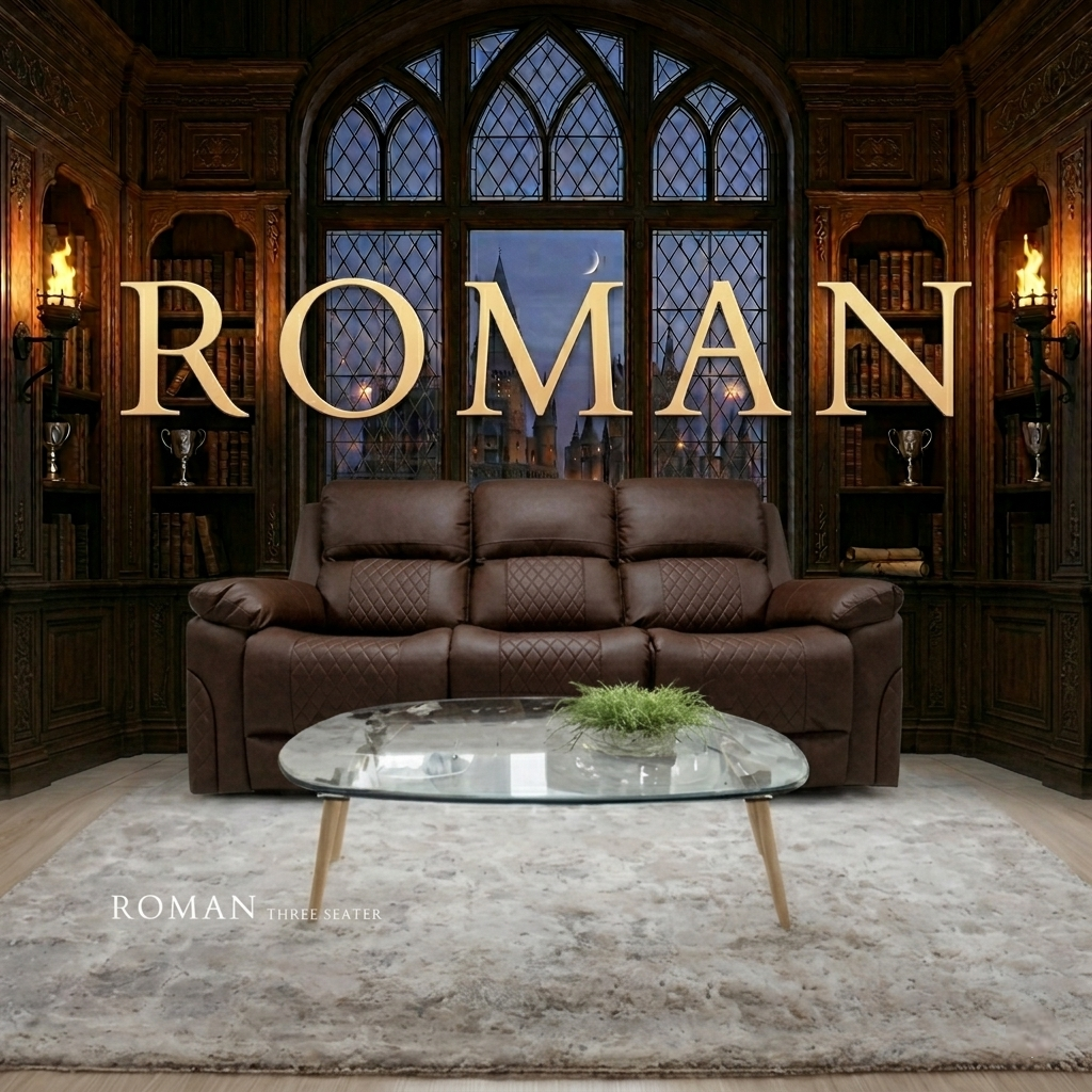 Roman Air Leather Manual Recliner Sofa