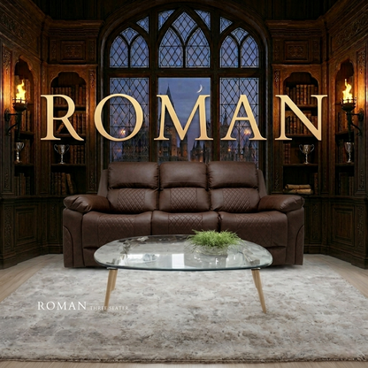 Roman Air Leather Manual Recliner Sofa