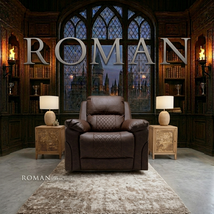 Roman Air Leather Manual Recliner Sofa