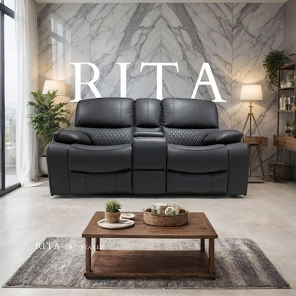 Rita Leather Manual Recliner Sofa