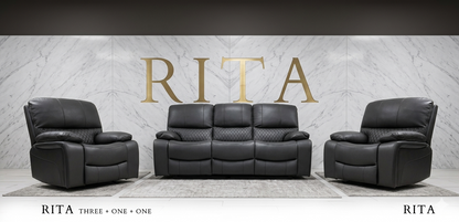 Rita Leather Manual Recliner Sofa