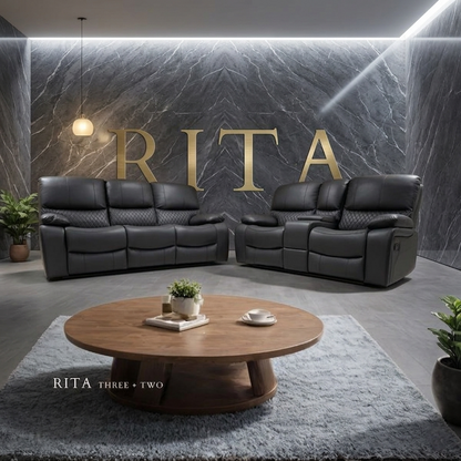 Rita Leather Manual Recliner Sofa