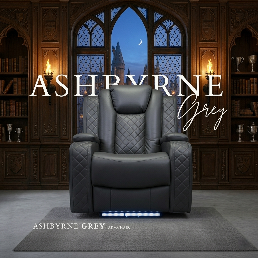 Ashbyrne Leather Electric Recliner Sofa