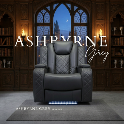 Ashbyrne Leather Electric Recliner Sofa