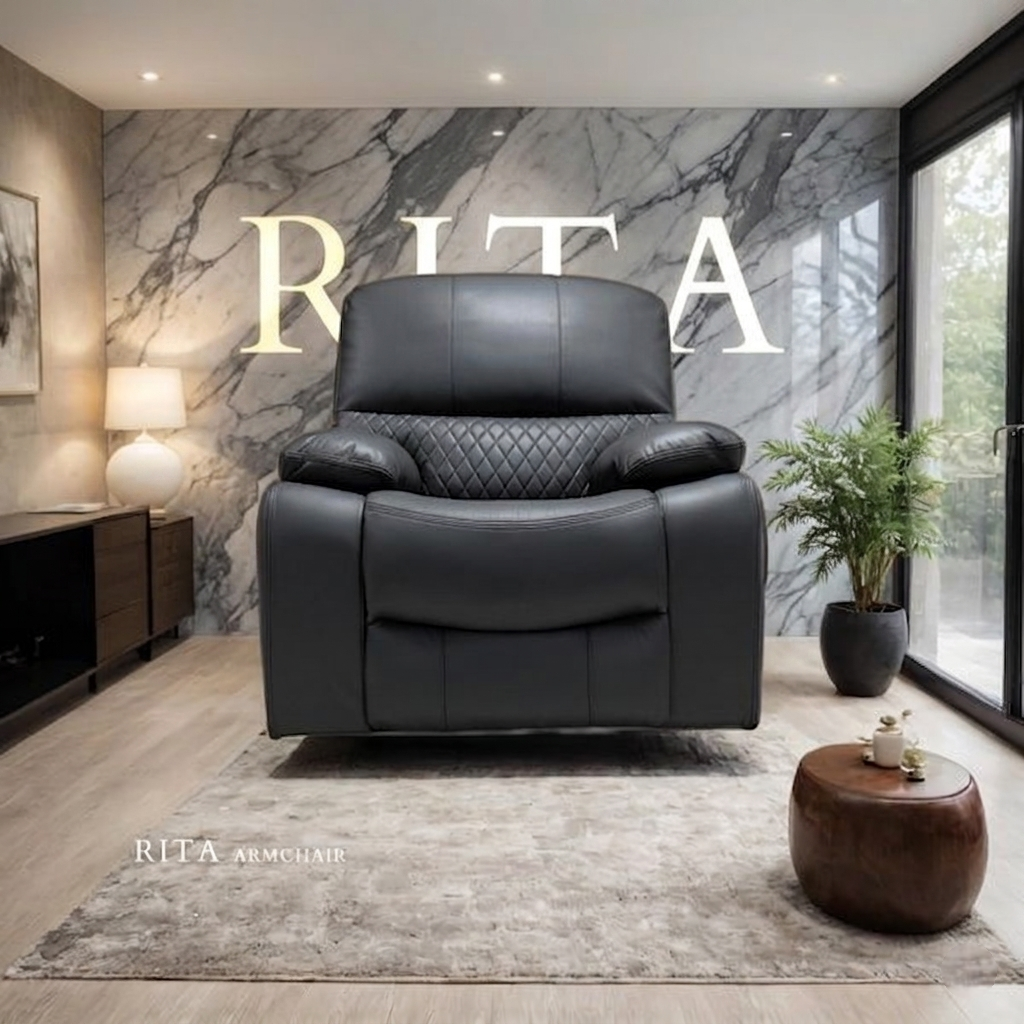 Rita Leather Manual Recliner Sofa