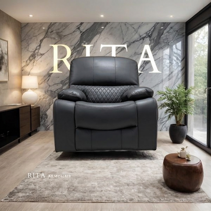 Rita Leather Manual Recliner Sofa