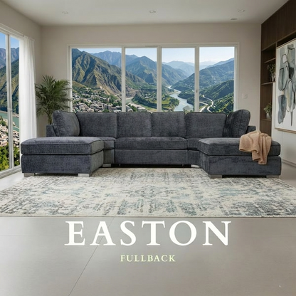 Easton Fullback U Shape Fabric Sofa