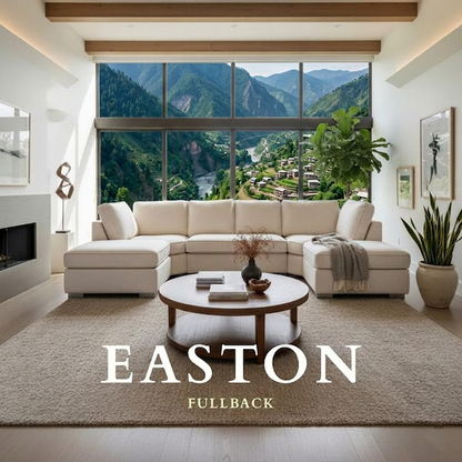 Easton Fullback U Shape Fabric Sofa
