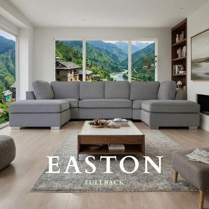 Easton Fullback U Shape Fabric Sofa