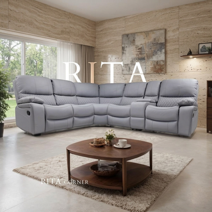 Rita Leather Manual Recliner Sofa