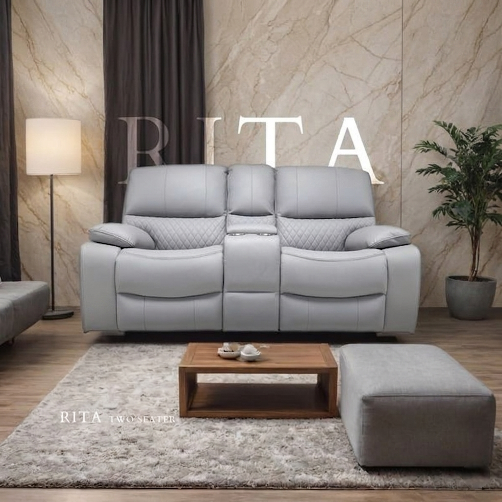 Rita Leather Manual Recliner Sofa