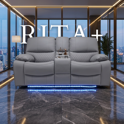 Rita Plus Leather Electric Recliner Sofa