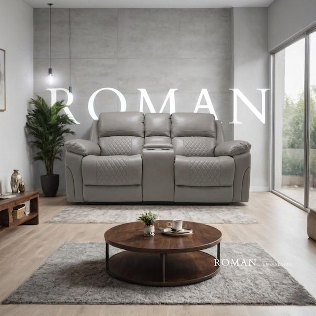 Roman Air Leather Manual Recliner Sofa