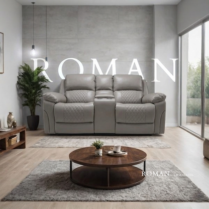 Roman Air Leather Manual Recliner Sofa