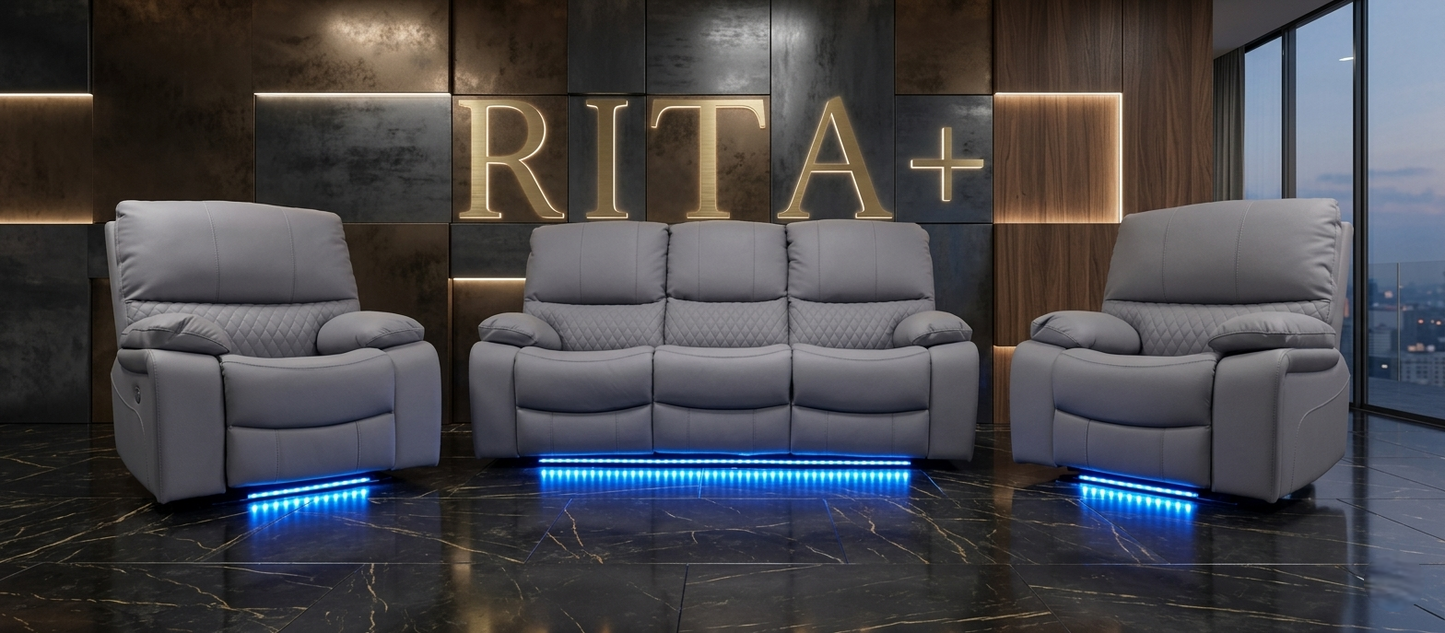Rita Plus Leather Electric Recliner Sofa