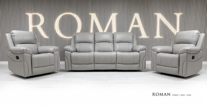 Roman Air Leather Manual Recliner Sofa