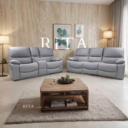 Rita Leather Manual Recliner Sofa