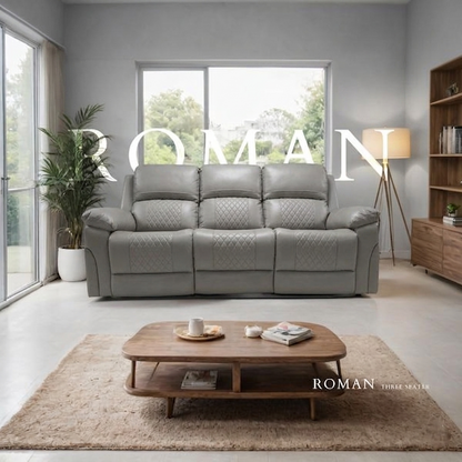 Roman Air Leather Manual Recliner Sofa