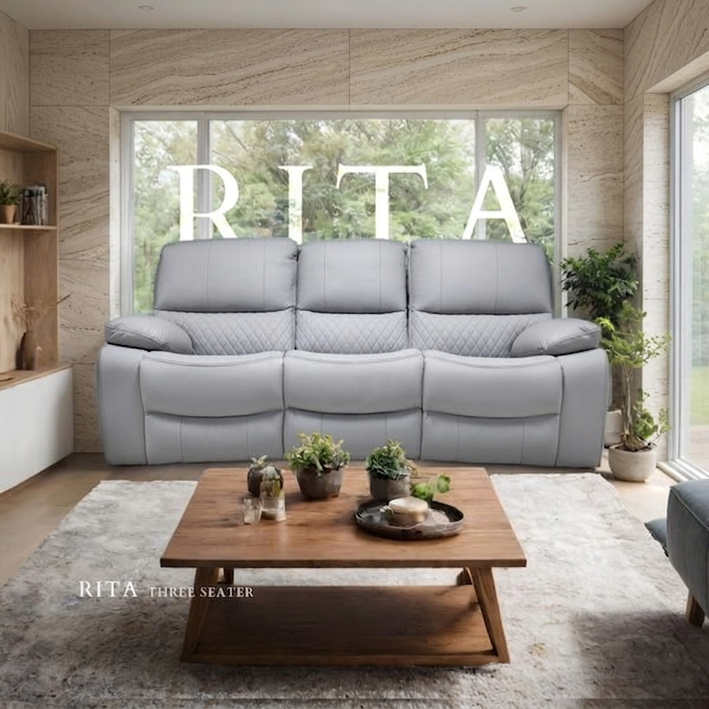 Rita Leather Manual Recliner Sofa