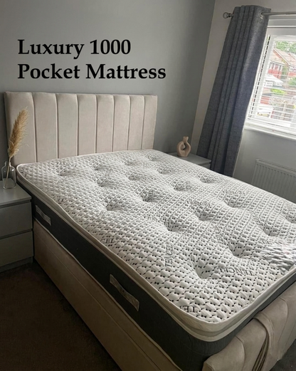 Hilton Cubed Headboard Divan Bed