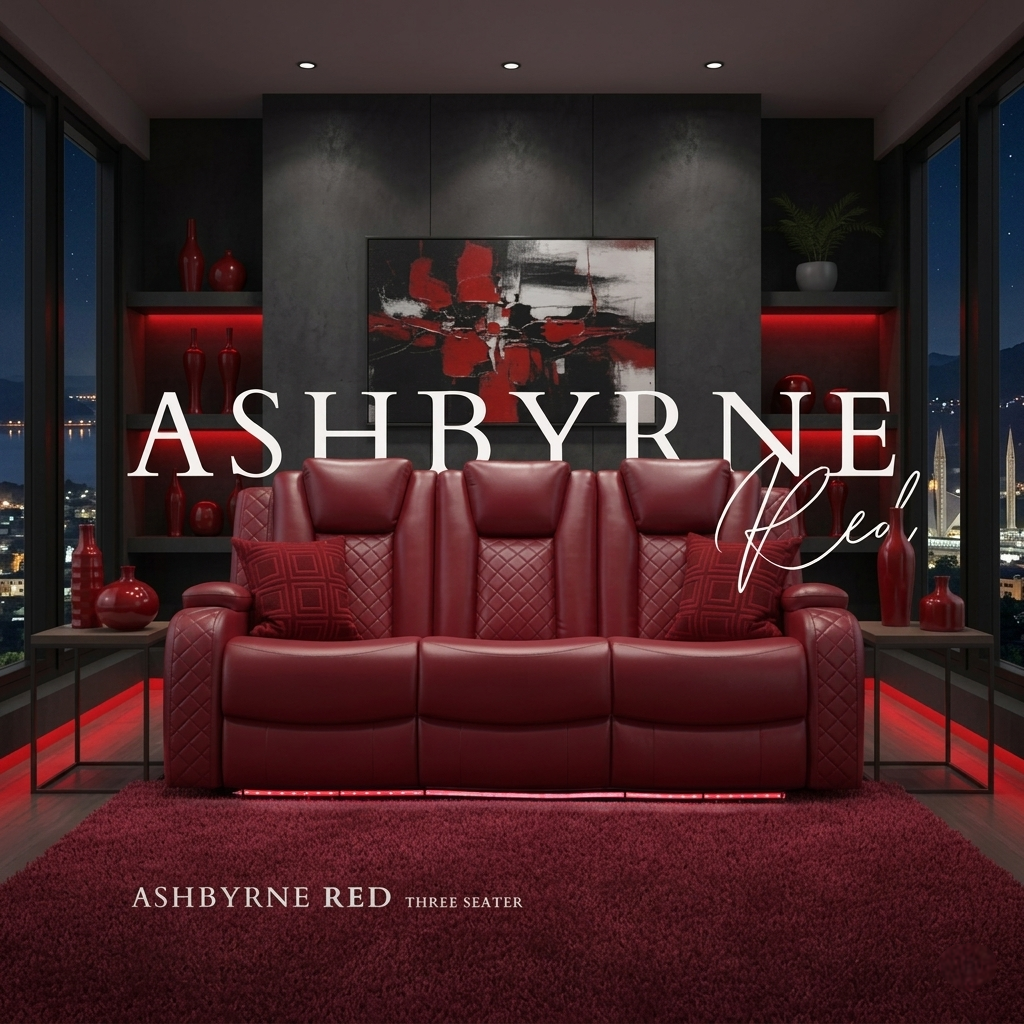 Ashbyrne Leather Electric Recliner Sofa