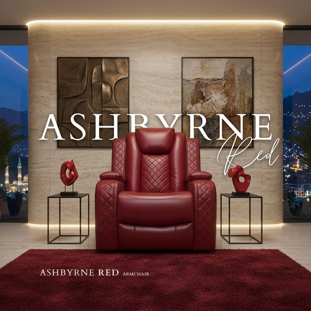Ashbyrne Leather Electric Recliner Sofa