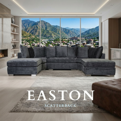 Easton Scatterback U Shape Fabric Sofa