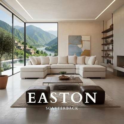 Easton Scatterback U Shape Fabric Sofa