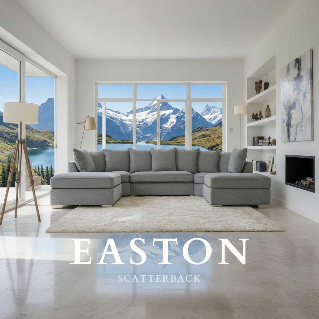 Easton Scatterback U Shape Fabric Sofa