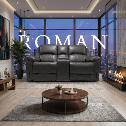 Roman Air Leather Manual Recliner Sofa
