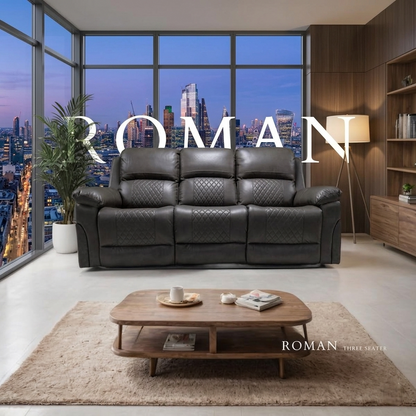 Roman Air Leather Manual Recliner Sofa
