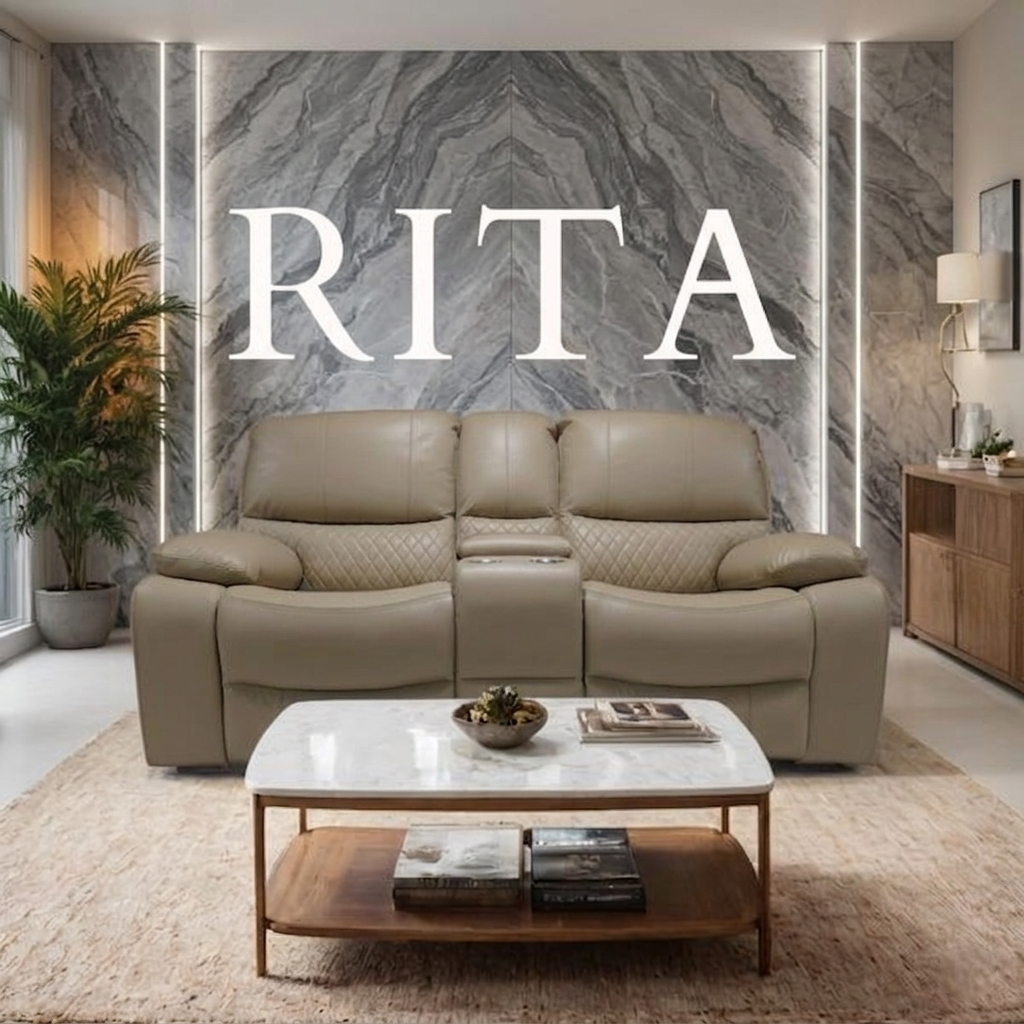 Rita Leather Manual Recliner Sofa
